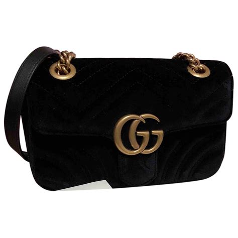 black gucci bag womens|gucci marmont velvet black.